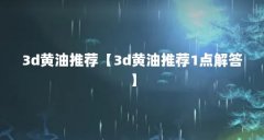 3d黄油推荐【3d黄油推荐1点解答】