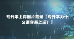 专升本上岸图片背景【专升本为什么很容易上岸？】