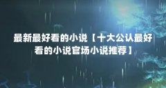 最新最好看的小说【十大公认最好看的小说官场小说推荐】