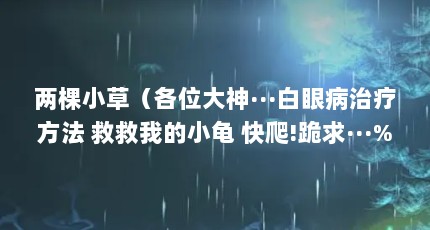 两棵小草（各位大神···白眼病治疗方法 救救我的小龟 快爬!跪求···%&gt...）【《两棵小草霉直播app下载\