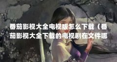 番茄影视大全电视版怎么下载（番茄影视大全下载的电视剧在文件哪里找）【免