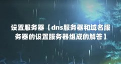 设置服务器【dns服务器和域名服务器的设置服务器组成的解答】
