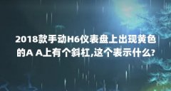 2018款手动H6仪表盘上出现黄色的A A上有个斜杠,这个表示什么?（怎么下载使用黄