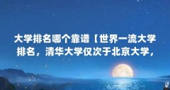 大学排名哪个靠谱【世界一流大学排名，清华大学仅次于北京大学，复旦回归原