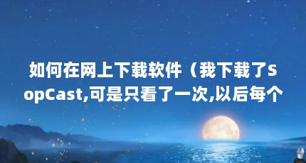 如何在网上下载软件（我下载了SopCast,可是只看了一次,以后每个台都看不了了,为什么?_百度知...）【关于sopcast下载的问题】