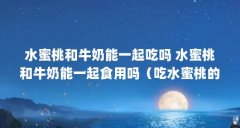 水蜜桃和牛奶能一起吃吗 水蜜桃和牛奶能一起食用吗(吃水蜜桃的好处有哪些