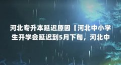 河北专升本延迟原因【河北中小学生开学会延迟到5月