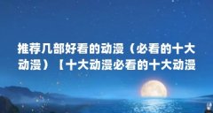 推荐几部好看的动漫(必看的十大动漫)【十大动漫必看的十大动漫推荐,《火