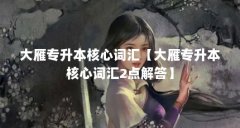 大雁专升本核心词汇【大雁专升本核心词汇2点解答】