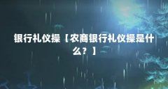 银行礼仪操【农商银行礼仪操是什么？】