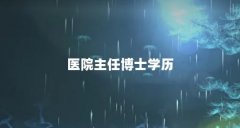 医院主任博士学历