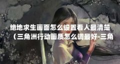 绝地求生画面怎么设置看人最清楚（三角洲行动画质怎么调最好-三角洲行动最