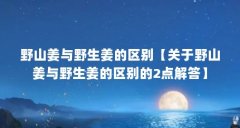野山姜与野生姜的区别【关于野山姜与野生姜的区别的2点解答】