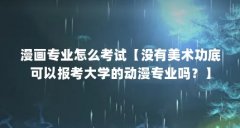 漫画专业怎么考试【没有美术功底可以报考大学的动漫专业吗？】