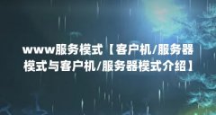 www服务模式【客户机/服务器模式与客户机/服务器模式介绍】