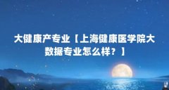 大健康产专业【上海健康医学院大数据专业怎么样？】