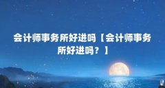 会计师事务所好进吗【会计师事务所好进吗？】