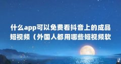 什么app可以免费看抖音上的成品短视频（外国人都用哪些短视频软件?）【vime