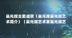 吴光辉主要成就（吴光辉吴光辉艺术简介）【吴光辉艺术家吴光辉艺术简介、民