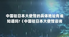 中国驻日本大使馆的具体地址有谁知道吗?(中国驻日本大使馆咨询电话多少+访