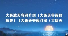 大阪城天守阁介绍(大阪天守阁的历史)【大阪天守阁介绍(大阪天守阁)历史