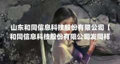 山东和同信息科技股份有限公司【和同信息科技股份有限公司发同样的信息靠谱