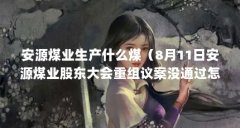 安源煤业生产什么煤(8月11日安源煤业股东大会重组议案没通过怎么办)【安源