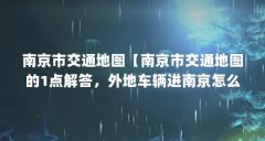 南京市交通地图【南京市交通地图的1点解答,外地车辆进南京怎么设置避免限