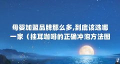 母婴加盟品牌那么多,到底该选哪一家（挂耳咖啡的正确冲泡方法图解）【隅田