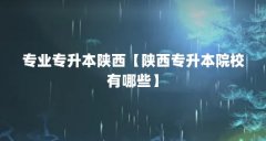 专业专升本陕西【陕西专升本院校有哪些】