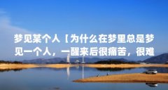 梦见某个人【为什么在梦里总是梦见一个人，一醒来后很痛苦，很难受？】