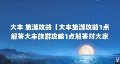 大丰 旅游攻略【大丰旅游攻略1点解答大丰旅游攻略1点解答对大家有用】