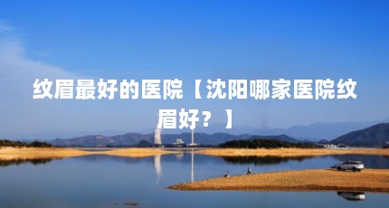 纹眉最好的医院【沈阳哪家医院纹眉好？】