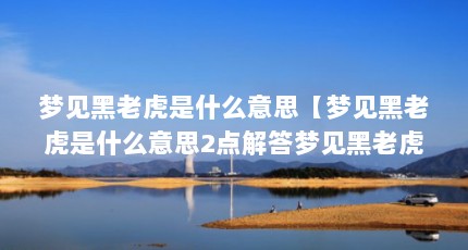 梦见黑老虎是什么意思【梦见黑老虎是什么意思2点解答梦见黑老虎是什么意思】