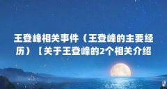 王登峰相关事件(王登峰的主要经历)【关于王登峰的2个相关介绍,让我们一