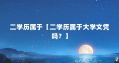二学历属于【二学历属于大学文凭吗？】