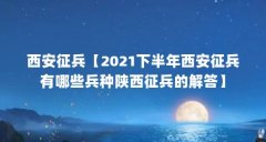 西安征兵【2021下半年西安征兵有哪些兵种陕西征兵的解答】